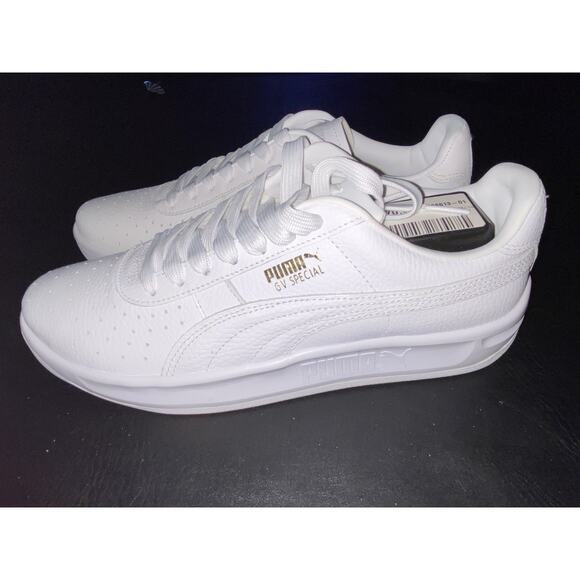 BNIB PUMA GV SPECIAL g vilas SZ 9 all white gold casuals terrace 80s NWT - Picture 1 of 9